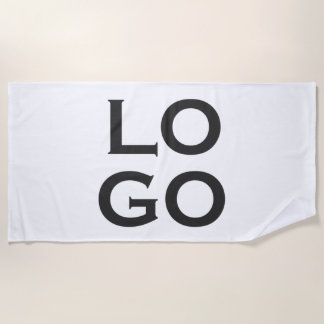 Company or Business Custom Logo Beach Towel