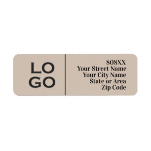 Company or Business Custom Logo on Beige