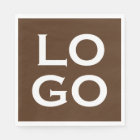 Company or Business Custom Logo on Chocolate Brown