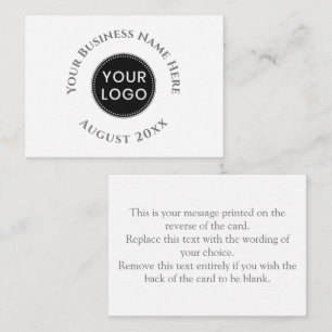 Company or Business Thank You Note Card