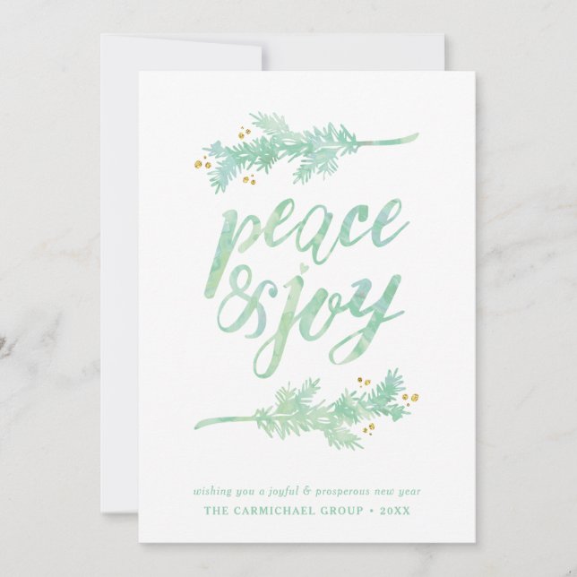  Company Peace & Joy Christmas No Photo Holiday Ca (Front)