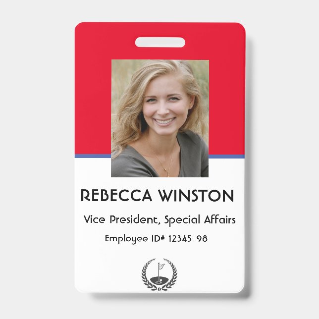 Company Photo ID Security Badge (Front)