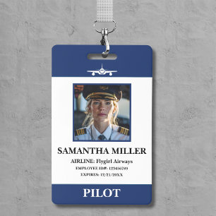 Company Photo Security ID Aviation Airline Flight Badge