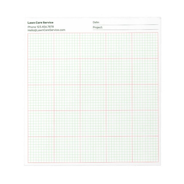 Company Project Name 10x10 Quad Ruled Notepad (Front)