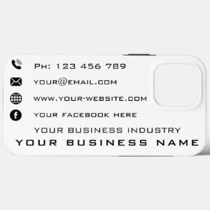 Company Promotional Personalised Business Card iPhone 13 Pro Max Case