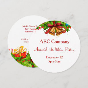 Company Round Holiday Party Invitation