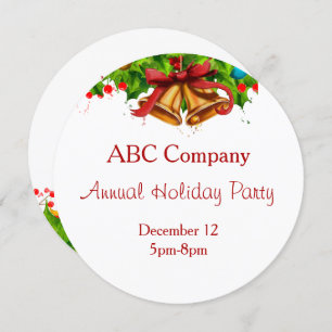 Company Round Holiday Party Invitation