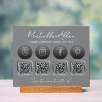 Company Social Media QR Codes Acrylic Sign