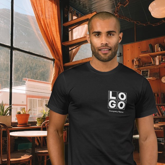 Company Square Logo and Business Name T-Shirt (Creator Uploaded)