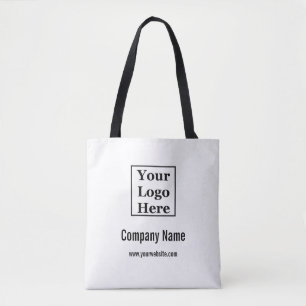 Company Template Black and White Your Logo Here Tote Bag