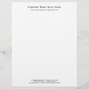 Company Template Business Simple Minimalist Custom Letterhead