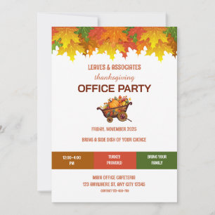 Company Thanksgiving Office Party Invitation