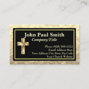 Company Title Gold And Black Business Cards