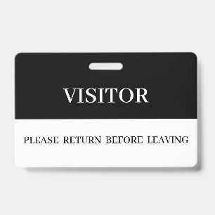 Company Visitor Badges ID Badge