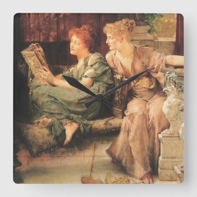 Comparisons by Lawrence Alma-Tadema Square Wall Clock (Front)