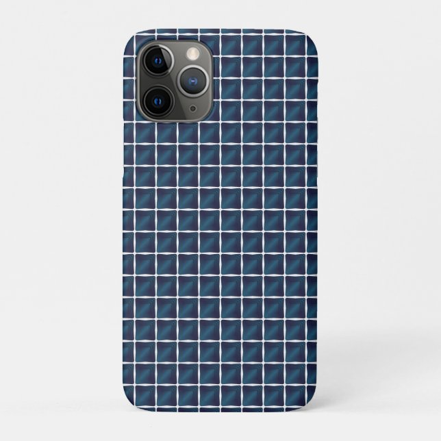 Compartment Design Rounded Blue Case-Mate iPhone Case (Back)