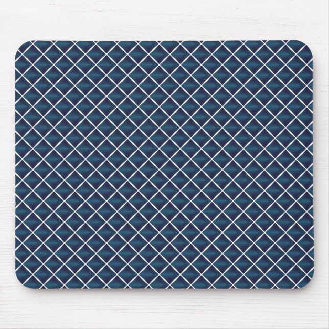Compartment Design Rounded Blue Mouse Pad (Front)
