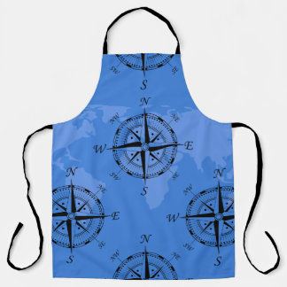 Compas and Map All-Over Print Apron 