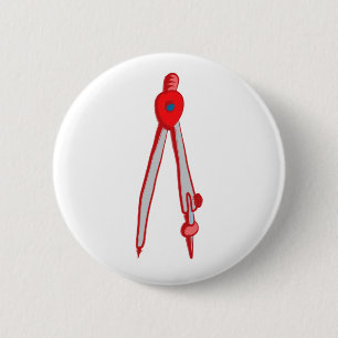 Compass 6 Cm Round Badge