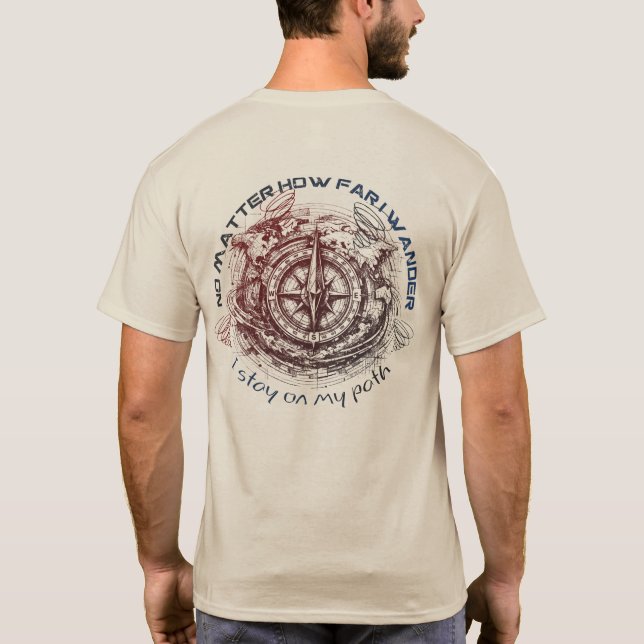 Compass Adventure Explorer T Shirt Tee Casual Wear (Back)