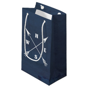 Compass arrows small gift bag
