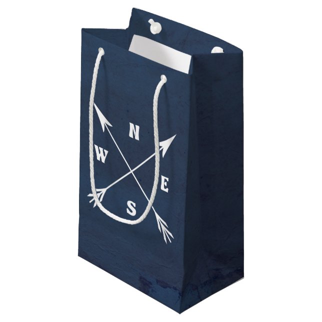 Compass arrows small gift bag (Front Angled)