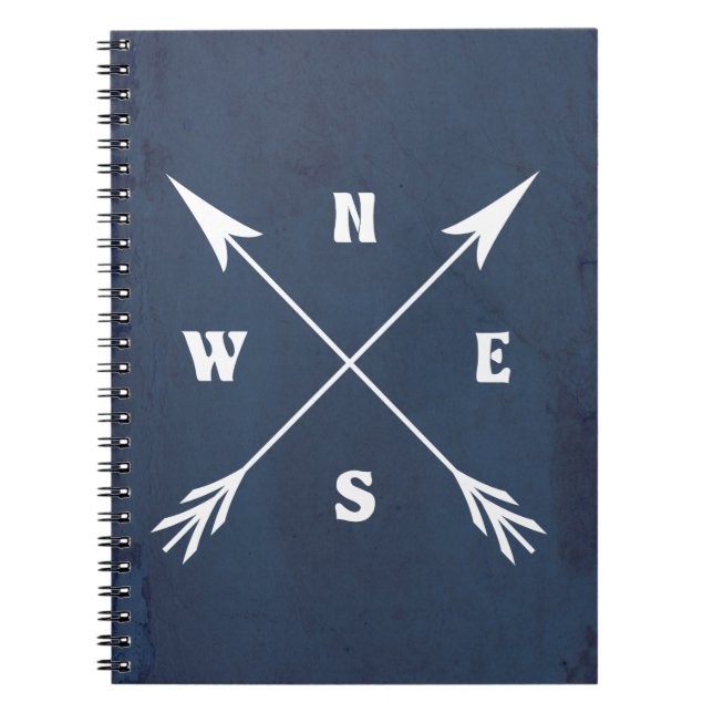 Compass arrows spiral notebook (Front)