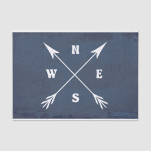 Compass arrows tissue paper