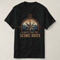 Compass Camping Tee – Always Take The Scenic Route