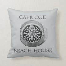 Compass Cape Cod Beach house Pillow