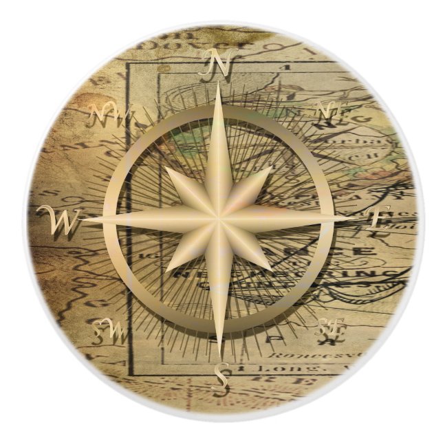 Compass Ceramic Knob (Front)