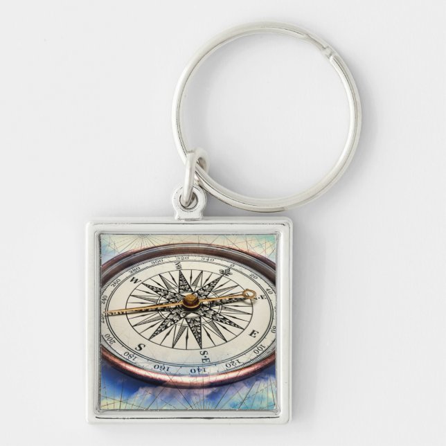 Compass Clouds Key Ring (Front)