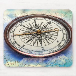 Compass Clouds Mouse Pad