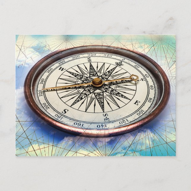 Compass Clouds Postcard (Front)