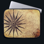 Compass Discovery Age World Map Vintage Laptop Sleeve<br><div class="desc">Vintage Maps - World Map from Exploration Age</div>