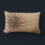 Compass Exploration Discovery Age World Map Lumbar Cushion<br><div class="desc">Vintage Maps - World Map from Exploration Age</div>