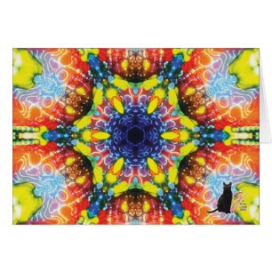 Compass Kaleidoscope Greeting Card