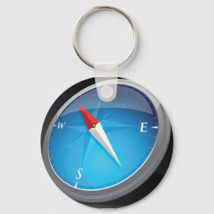 Compass Key Ring