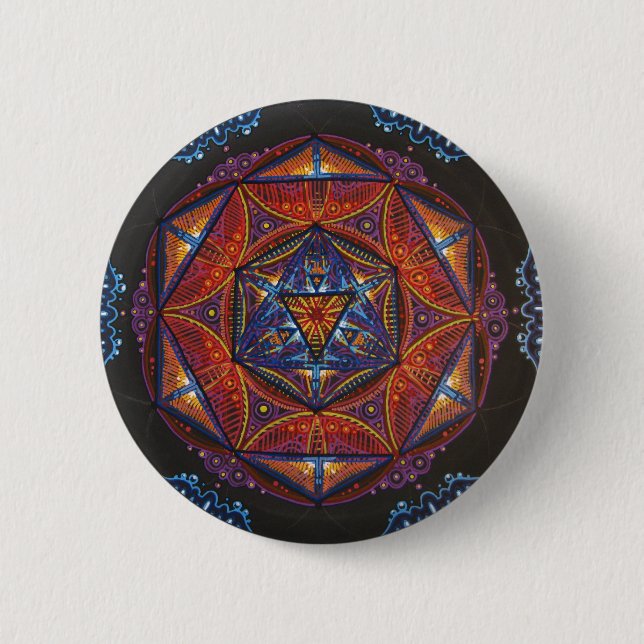 Compass Mandala 6 Cm Round Badge (Front)