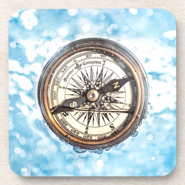 Compass on Water Coaster (Front)