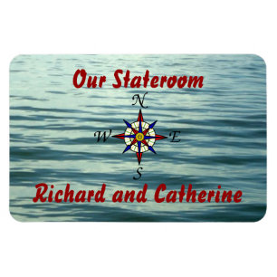 Compass Rose 2 Stateroom Door Marker Magnet
