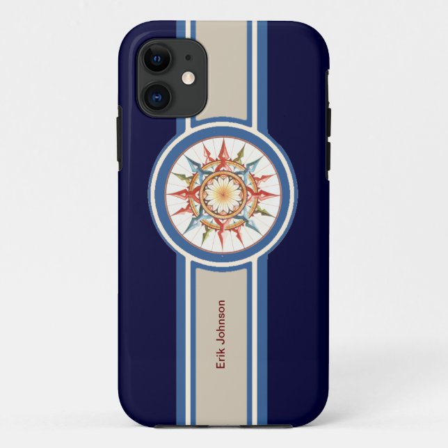 compass rose - add name Case-Mate iPhone case (Back)