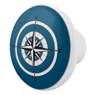 Compass Rose     Ceramic Knob