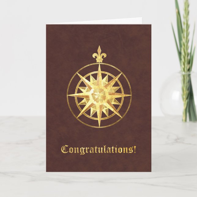 Compass Rose Congratulations Card (Front)