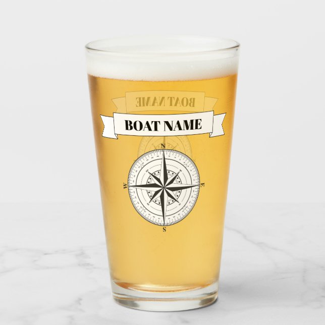 Compass rose glass (Front Filled)