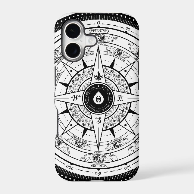 Compass Rose - Iphone5 Case (White) (Back)