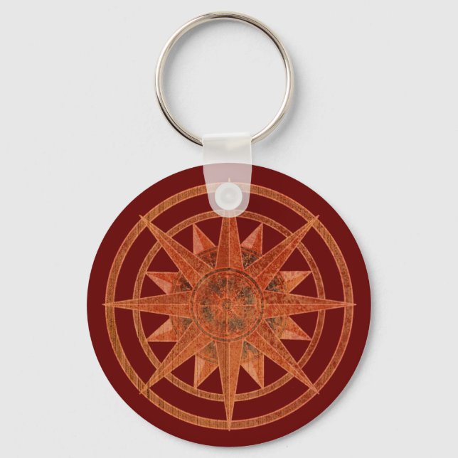 Compass Rose Key Ring (Front)