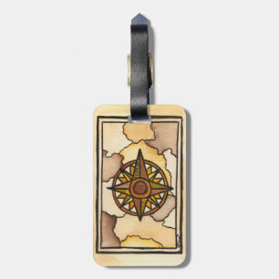 Compass Rose Luggage Tag