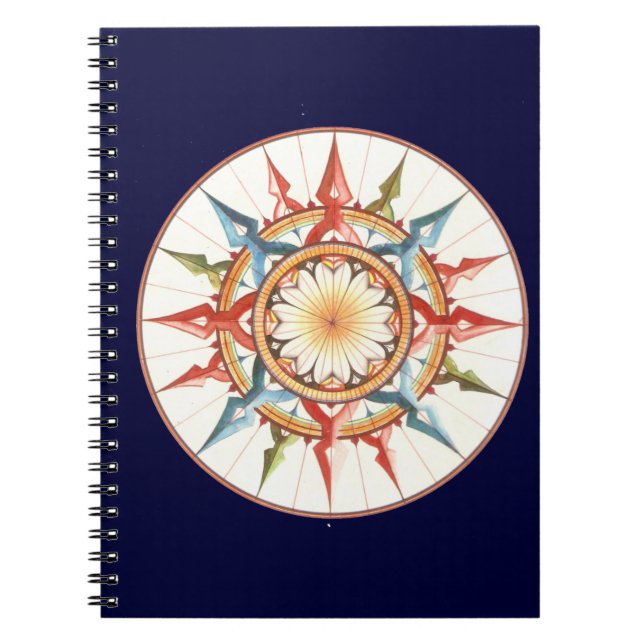 compass rose - mandala notebook (Front)