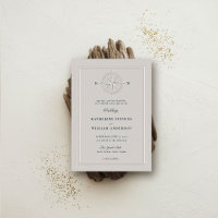 Compass Rose Nautical Coastal Formal Pearl Wedding